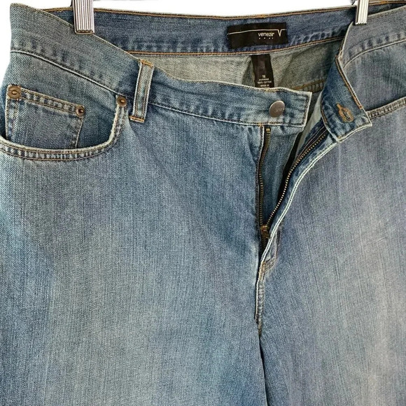 Venezia Denim Straight Leg High Waist Light Washed Mom Blue Jeans Plus Size 18 - Picture 7 of 15